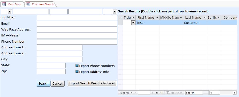 Computer Repairman Contact Tracking Template Outlook Style | Contact Tracking Database